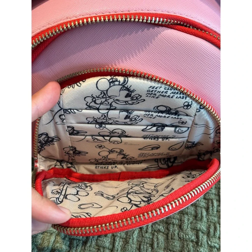 Freshly Picked Disney Minnie Mouse Pink Red Bow Crossbody Bag Ears FP Belt Bag